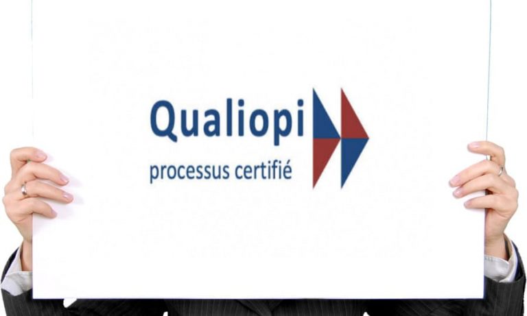 pancarte du logo de la certification Qualiopi