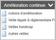 Menu du module Veille du logiciel de gestion pour organisme de formation élaboré par D-CISIF