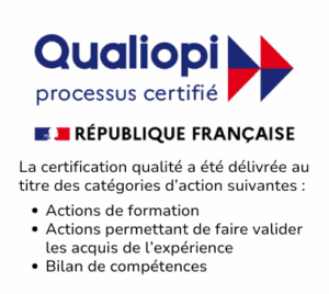 Logo Qualiopi validé pour D-CISIF pour 3 actions: formation, validation des acquis de l'expérience, bilan de compétences